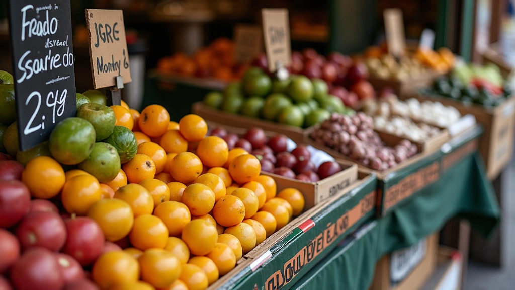 Comparaison de prix entre marché local et grande surface avec liste de courses