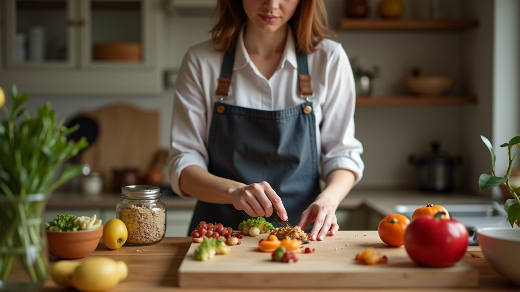 Préparation de repas avec produits de base du placard